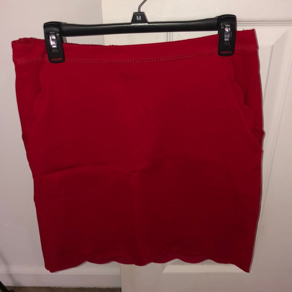 Skies Are Blue Red Skirt
